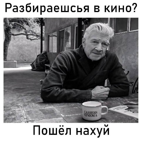 Разбираешсья в кино? Пошёл нахуй
