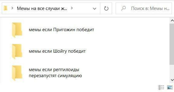 Мемы на все случаи У О А Поиск в; Мемы мемы если Пригожин победит мемы если Шойгу победит мемы если рептилоиды перезапустят симуляцию
