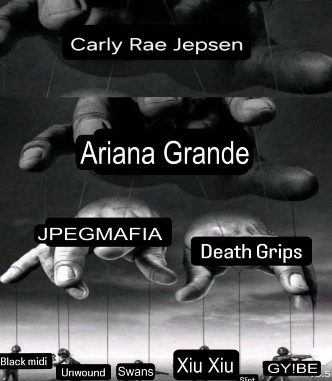 Carly Rae Jepsen “a Сгапае JPEGMAFIA Death Brips Black midi Unwound Xiu Xiu