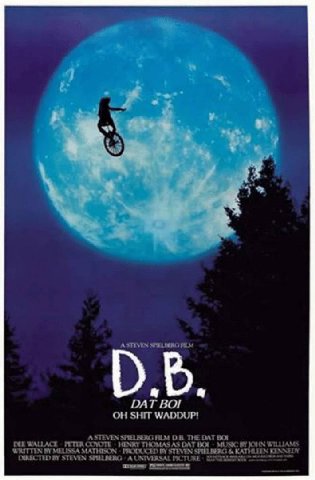SHIT WADDUP! А НАМ О В THE DAT DEE WALLACE PETER COWOTE HENRY ТНОМА$ DAT BOF MUSIC WILLIAMS WRITTEN MELISSA MATHISON PRODUCED STEVEN SPIELBERG STEVEN A UNTVERSAL PICTURE: ows: