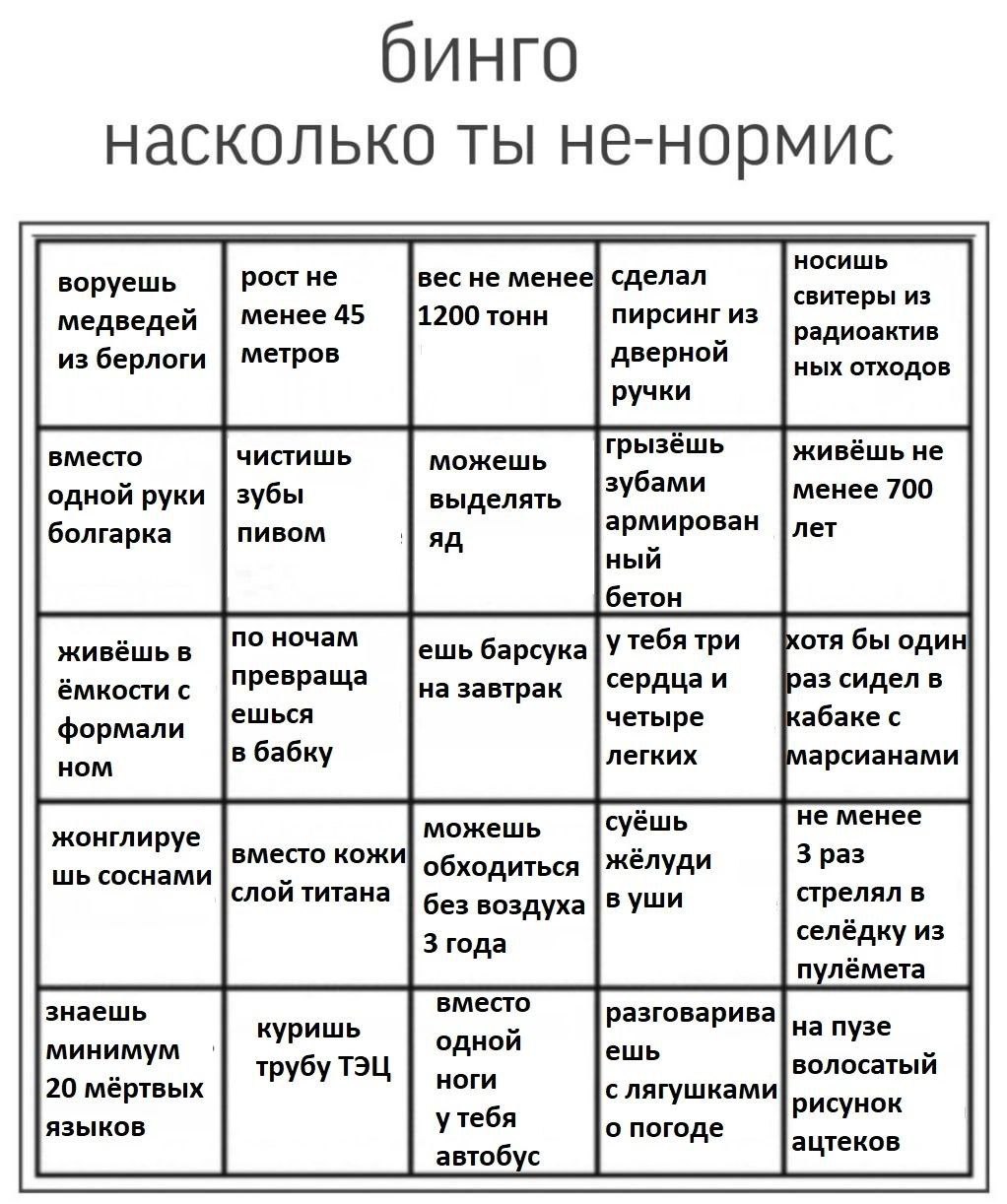 бинго насколько ты не-нормис He весне менее] сделал носишь воруешь свитеры из медведей менее 45 1200 тонн пирсинг из радиоактив из берлоги метров дверной ных отходов ручки грызёшь живёшь не вместо мож