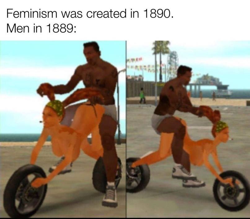 Feminism was created in 1890. Men in 1889: