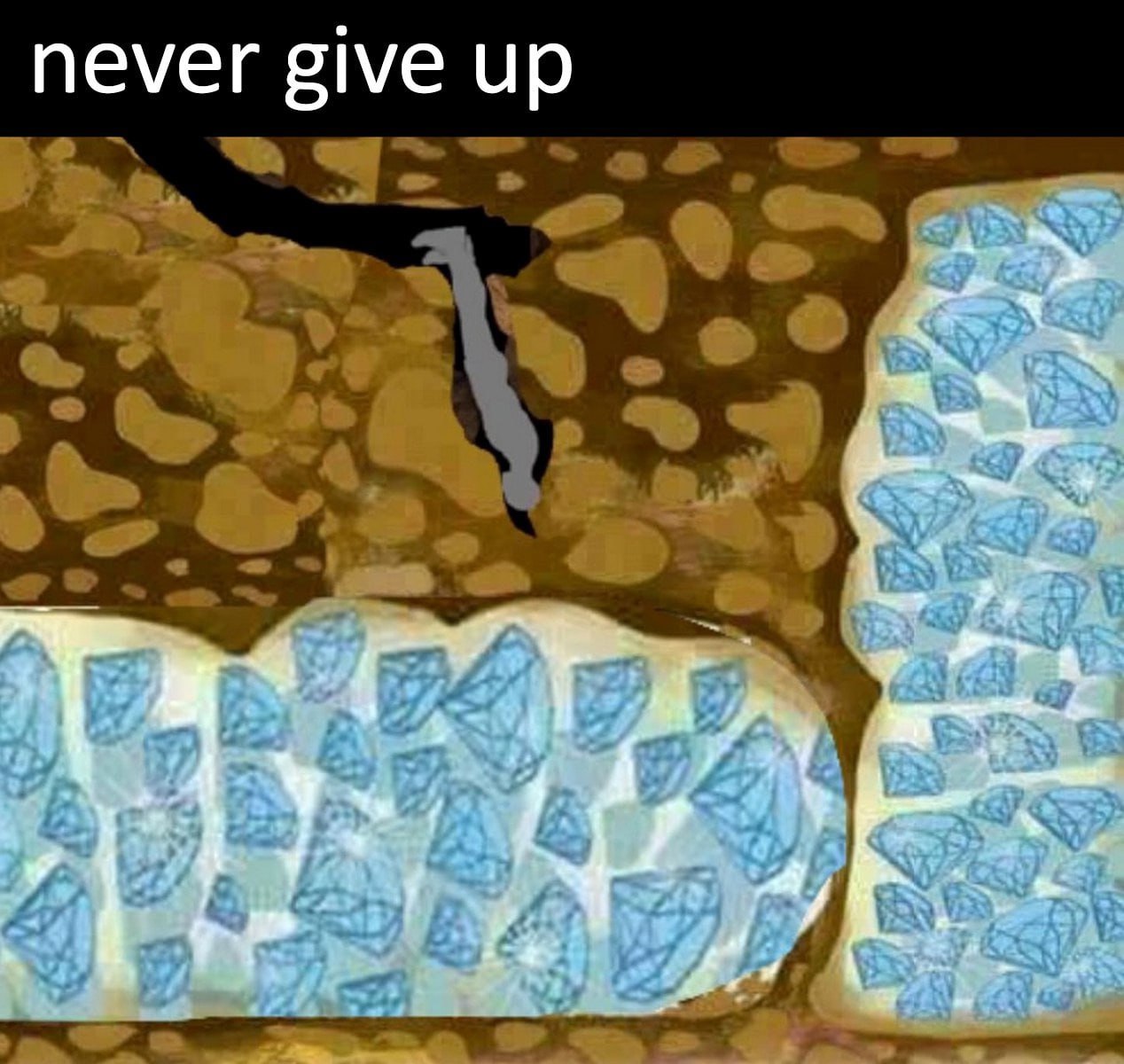 never give up