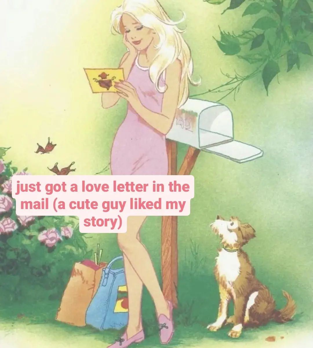 just got a love letter in the mail (a cute guy liked story)