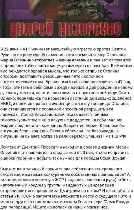 В 22 веке НАТО начинает масштабную агрессию против Святой Руси, но по року судьбы именно в это время инженер Сколково Мария Олейник изобретает машину времени и решает отправится в прошлое чтобы спасти