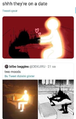 shhh they're опа date Tweeti семг bilbo baggins @DEKUIRU 21 two moods Tweet dizisini goster