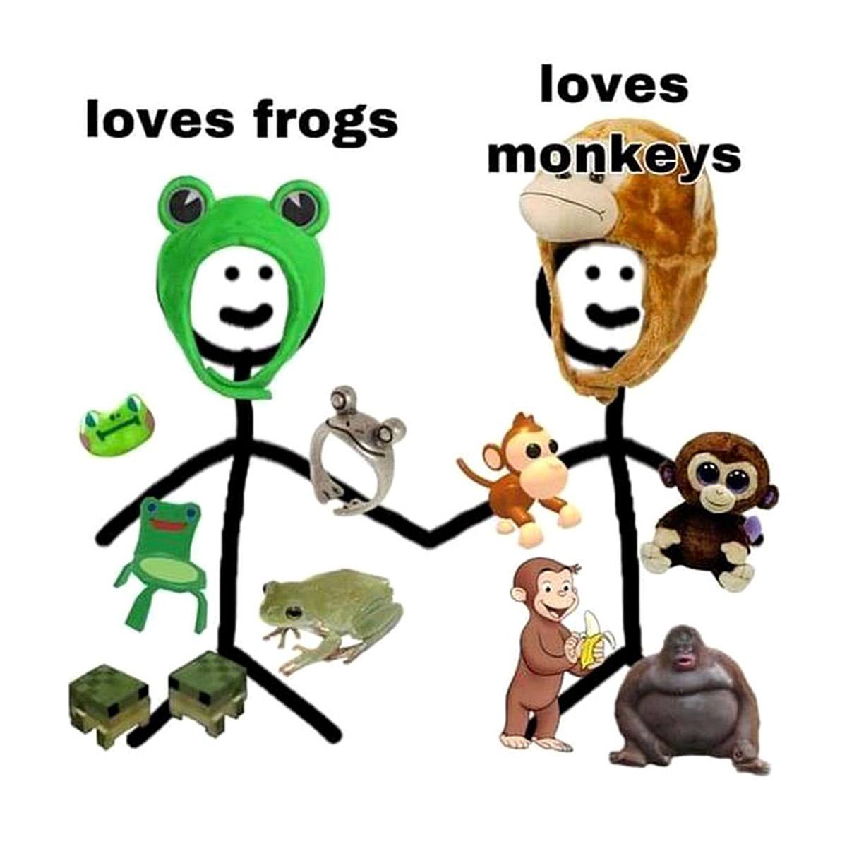 loves loves frogs monk