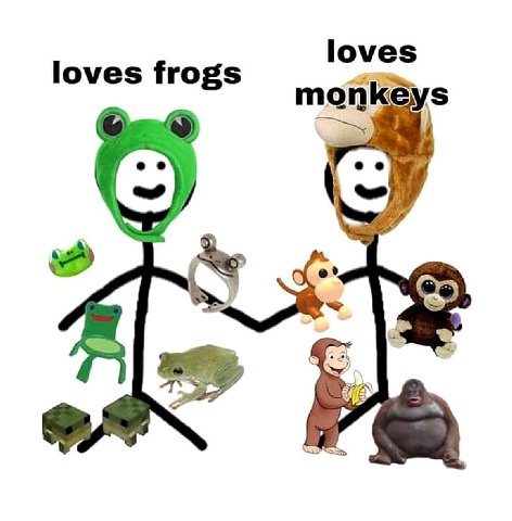 loves loves frogs monk