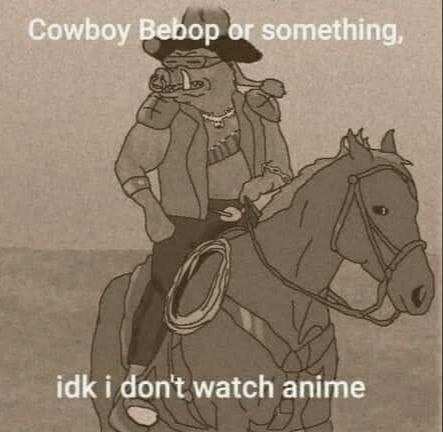 Cowboy Bebop or something, idk i dont watch anime