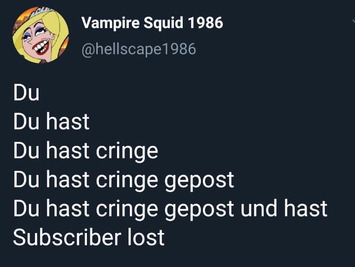 Vampire Squid 1986 hast hast cringe hast cringe gepost hast cringe gepost und hast Subscriber lost