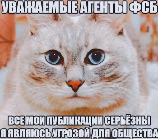 УВАЖАЕМЫЕ АГЕНТЫ ФСБ BCE ПУБЛИКАЦИИ ЯЯВЛЯЮСЬ УГРОЗОЙ ДЛЯ ОБЩЕСТВА