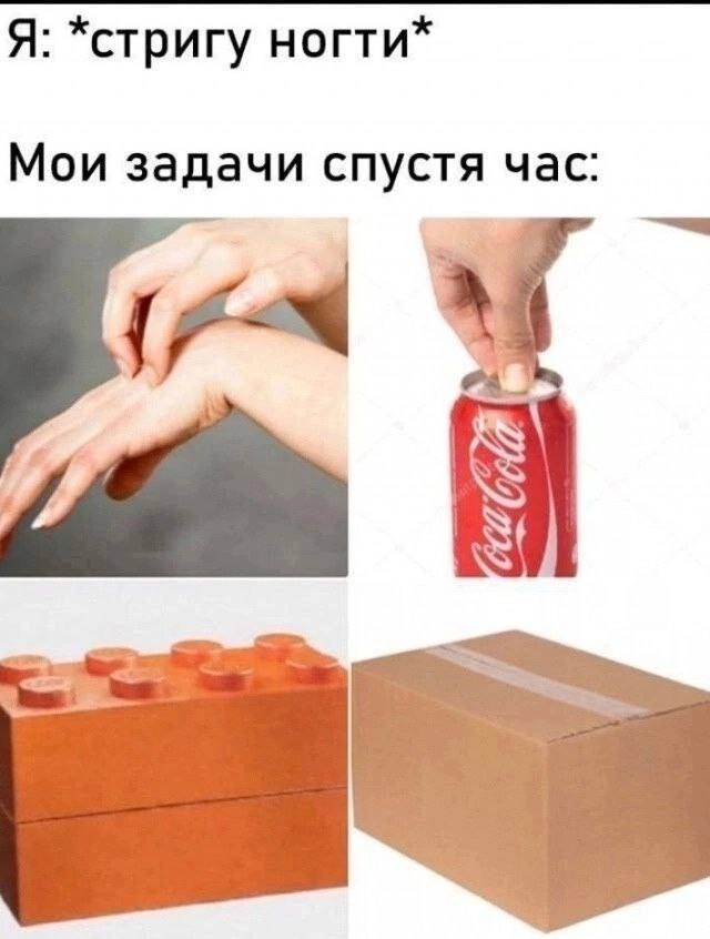 Я: *стригу ногти* Мои задачи спустя час
