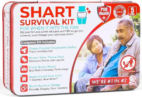 BONUS! GUARD SURVIVAL KIT FOR WHEN IT HITS THE FAN an Did you fart and a little bit came out? We’ve got you covered, even though your sphincter didn’t. i oopsy! Disp sable JOpsy Fresh and Discrete Bro