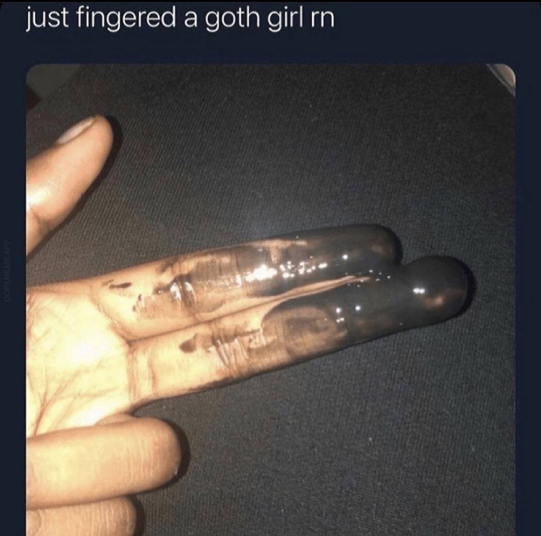 just fingered а goth