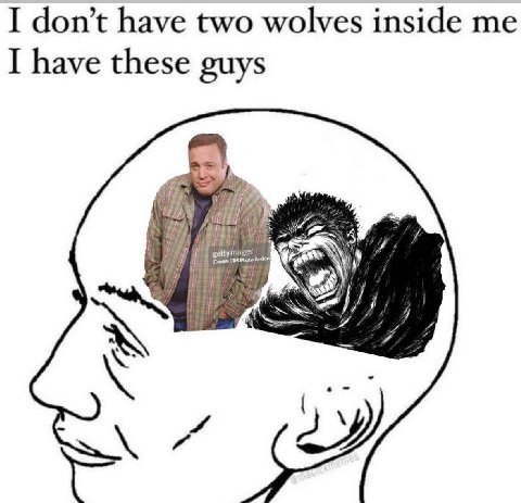 I don’t have two wolves inside me I have these guys i