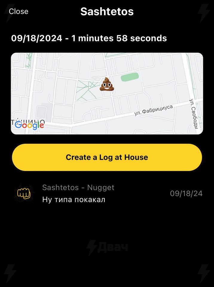 Close Sashtetos 09/18/2024 1 minutes 58 seconds 9 Create a Log at House Sashtetos Nugget 09/18/24 Ну типа покакал