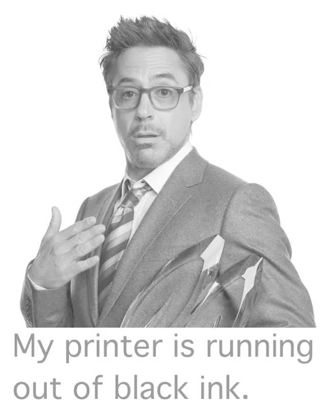 printer iS running out of black ink.