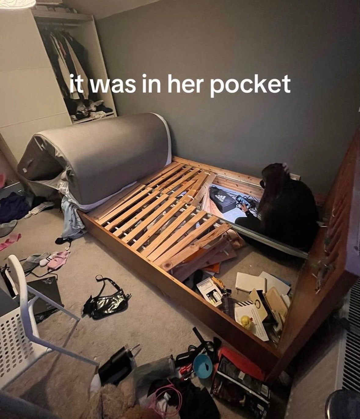 it was in her pocket