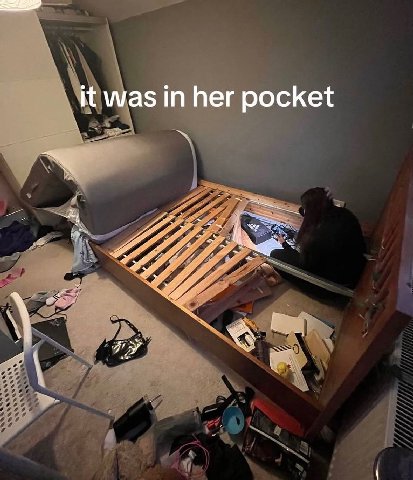 it was in her pocket