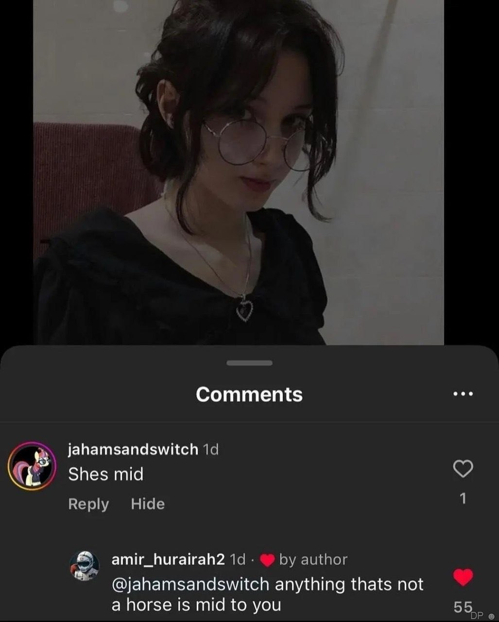 4 и, a у Comments jahamsandswitch Shes mid Reply Hide amir_hurairah2 author @jahamsandswitch anything thats not a horse is mid to you