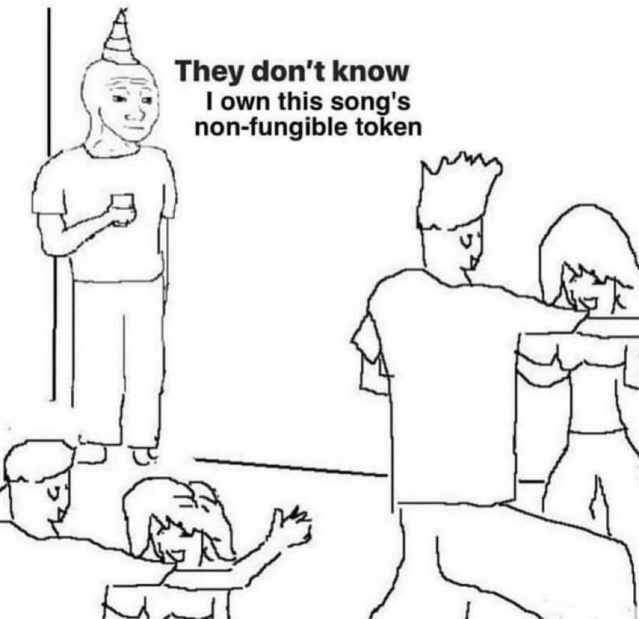 а А They don't know non-fungible token own this song's