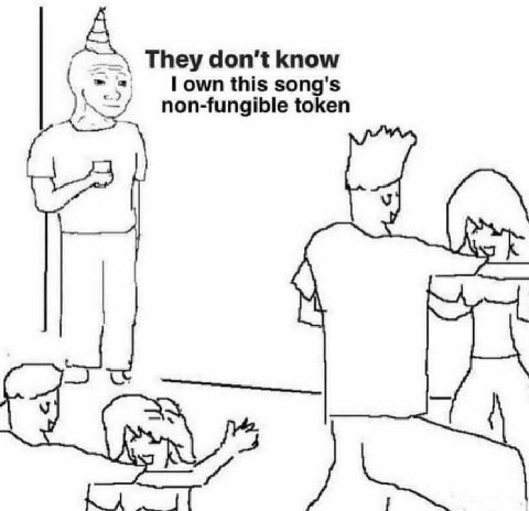 а А They don't know non-fungible token own this song's
