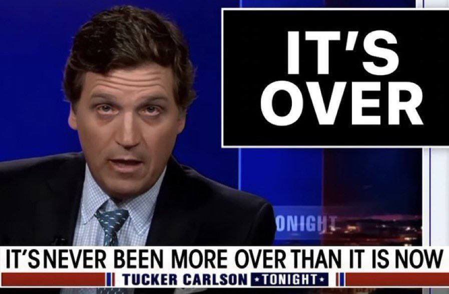 IT'S OVER BEEN MORE OVER THAN IT IS NOW TUCKER CARLSON