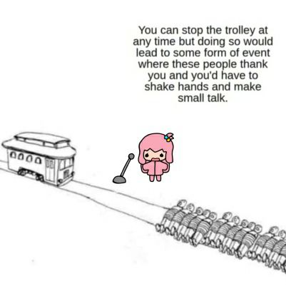 You can stop the trolley at any time but doing so would lead to some form of event where these people thank you and you'd have to shake hands and make small talk. Gel 29