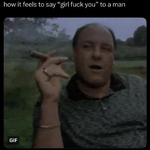how it feels to say “girl fuck you” to a man A GIF