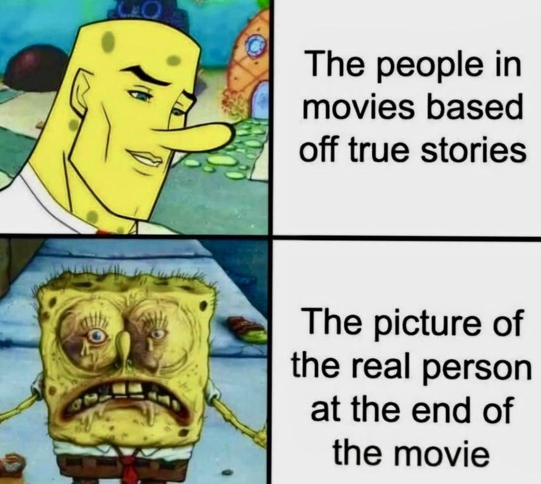 The people in movies based off true stories The picture of the real person at the end of the томе