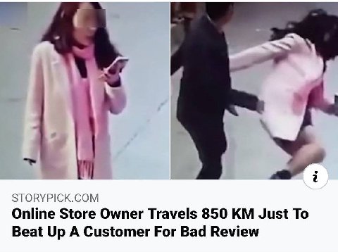 STORYPICK.COM Online Store Owner Travels 850 Just To Beat Up A Customer For Bad Review