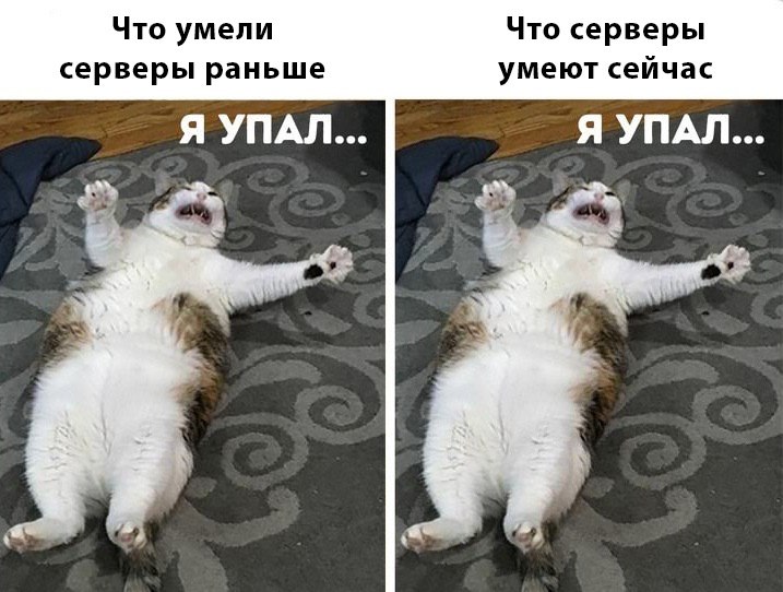 Что умели Что серверы серверы раньше умеют сейчас Я УПАЛ... Я УПАЛ...