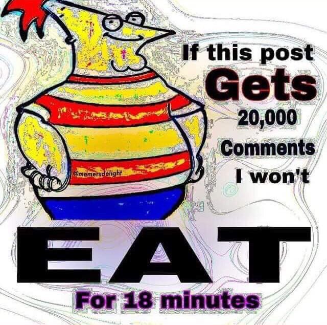 post 20,000 For 18 minutes