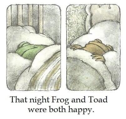 4 12; That night Frog and Toad were both happy.