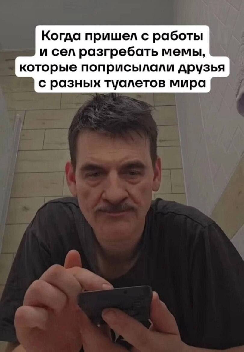 Когда пришел с работы и сел разгребать мемы, которые поприсылали друзья с разных туалетов мира