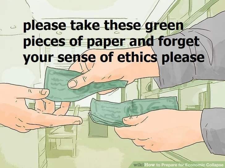 а these pieces of paper a for your sense of ethics please wiki