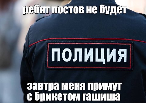 ребят постов не ПОЛИЦИЯ завтра меня примут с брикетом гашиша