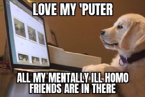LOVE "PUTER ALL MY MENTALLY ILL НОМО FRIENDS ARE IN THERE