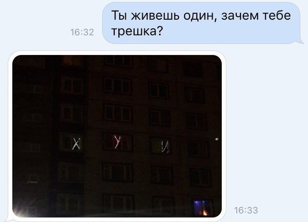 Ты живешь один, зачем тебе трешка?