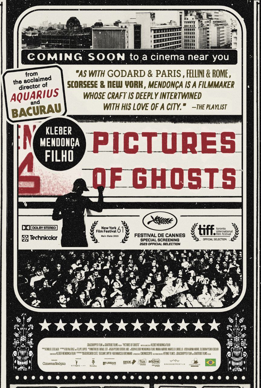 a ‘COMING SOON to. ‚а cinema near you from “AS WITH GODARD НИМ ROME the acclaimed director SCORSESE MEW YORK, MENDONCA IS A FILMMAKER WHOSE CRAFT 15 DEEPLY INTERTWINED AQuAR! WITH HIS LOVE OF A CITY.”