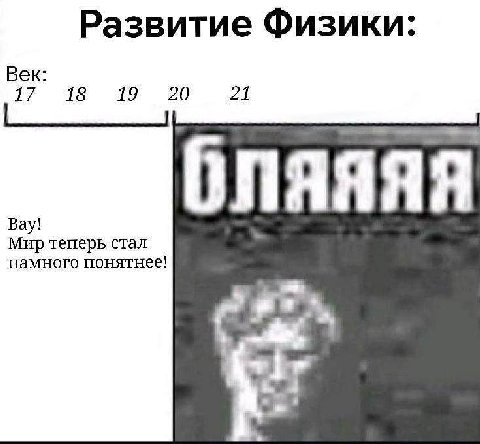Развитие Физики: Век: 17 18 49 20 бляяяя Вау! Мир теперь стал намного понятнее!