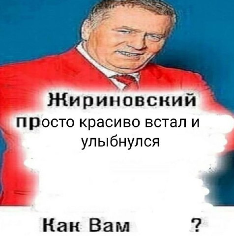 Жириновский. Просто красиво встал и улыбнулся Кан Вам