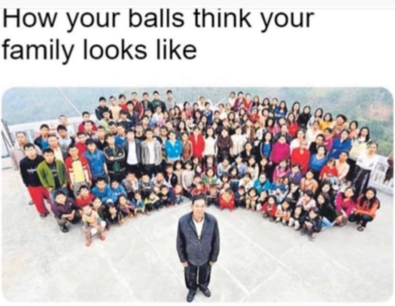 How your balls think your family looks like afr ann
