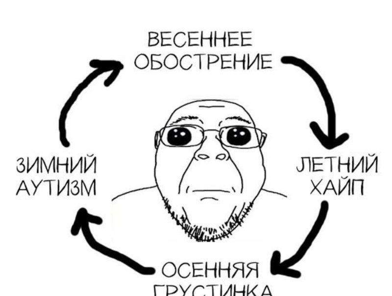 ВЕСЕННЕЕ ОБОСТРЕНИЕ ЗИМНИЙ ЛЕТНИЙ АУТИЗМ ХАЙП ОСЕННЯЯ