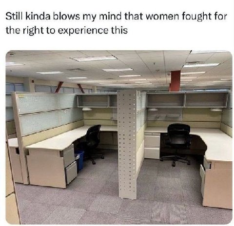Still kinda blows mind that women fought for the right to experience this PRY