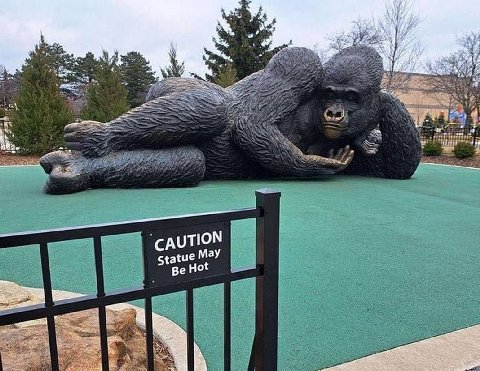 Я a CAUTION statue May