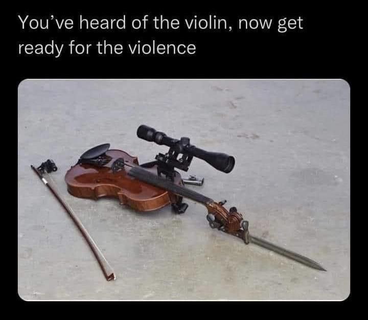 You've heard of the violin, now get ready for the violence