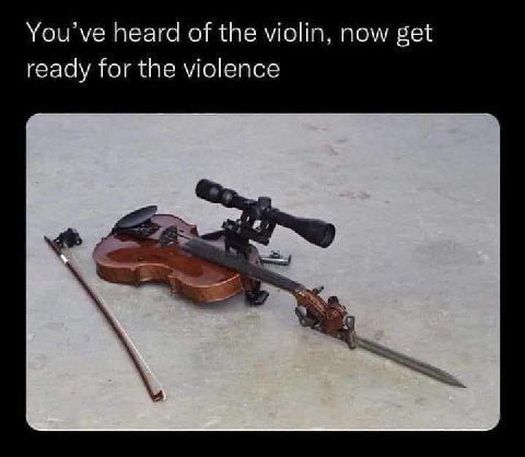 You've heard of the violin, now get ready for the violence