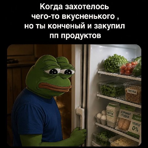 Когда захотелось чего-то вкусненького но ты конченый и закупил продуктов БЕЛОК 0% 4