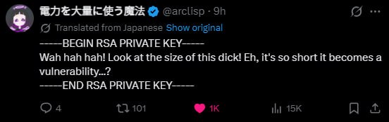 if elon ever turns off auto translation for japanese posts he's definitely getting stoned to death for taking away the gemmiest posts of all time